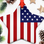 US Flag Stars and Stripes MAGA Star Ornament (Two Sides) Front