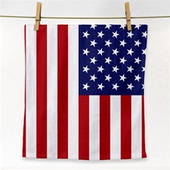 Us Flag Stars And Stripes Maga Face Towel by snek