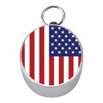 US Flag Stars and Stripes MAGA Mini Silver Compasses Front