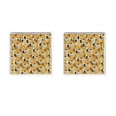 Doge meme Doggo Kekistan Funny Pattern Cufflinks (Square)