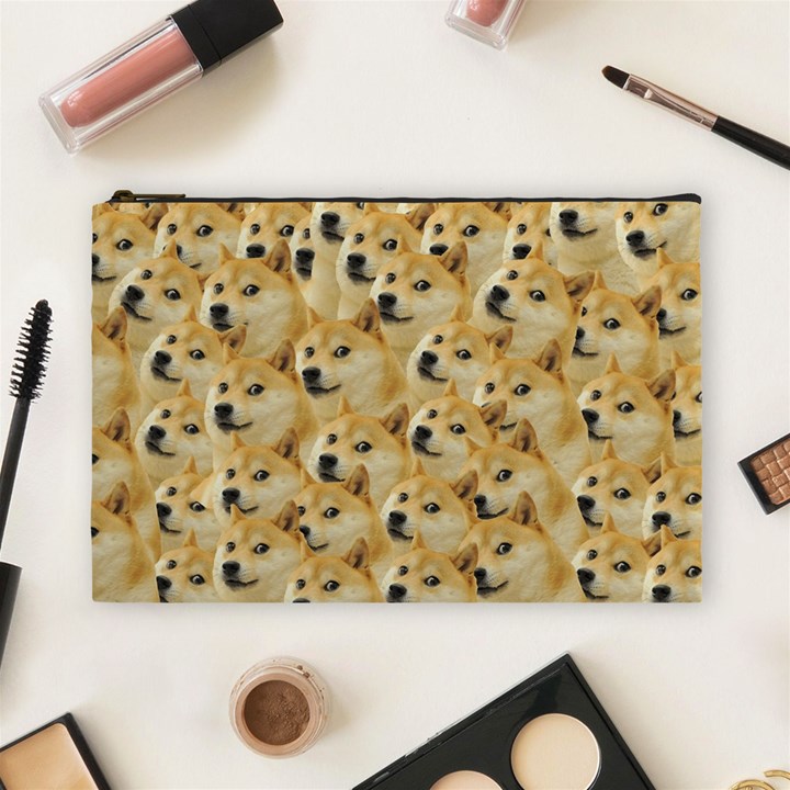 Doge meme Doggo Kekistan Funny Pattern Cosmetic Bag (Large)