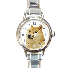 Doggo Doge Meme Round Italian Charm Watch by snek