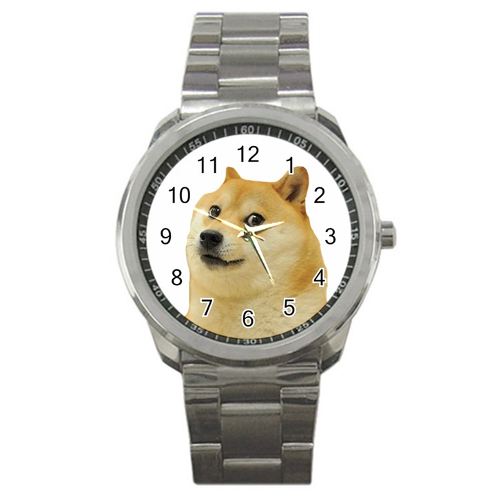 Doggo Doge Meme Sport Metal Watch