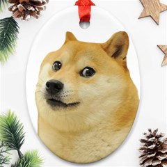 Doggo Doge Meme Oval Ornament (two Sides) by snek