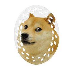 Doggo Doge Meme Oval Filigree Ornament (two Sides) by snek