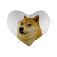 White Doge Meme Alone13k Cowcowshirt Black 15 10 10 100 Standard 16  Premium Heart Shape Cushions by snek