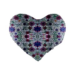 Erin Standard 16  Premium Flano Heart Shape Cushions by ArtworkByPatrick