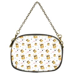 Doge Much Thug Wow Pattern Funny Kekistan Meme Dog White Chain Purse (two Sides) by snek