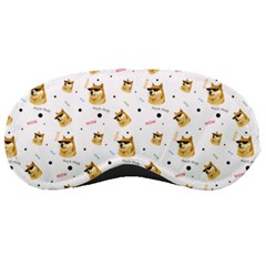 Doge Much Thug Wow Pattern Funny Kekistan Meme Dog White Sleeping Masks by snek