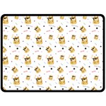 Doge Much Thug WOW Pattern Funny Kekistan Meme dog White Fleece Blanket (Large)  80 x60  Blanket Front