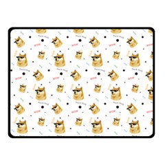 Doge Much Thug Wow Pattern Funny Kekistan Meme Dog White Fleece Blanket (small) by snek