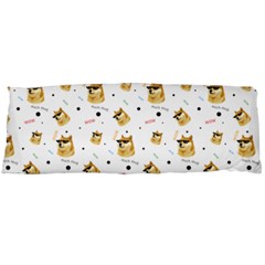 Doge Much Thug Wow Pattern Funny Kekistan Meme Dog White Body Pillow Case (dakimakura) by snek