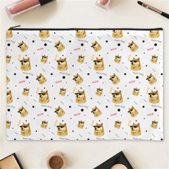 Doge Much Thug Wow Pattern Funny Kekistan Meme Dog White Cosmetic Bag (xxxl) by snek