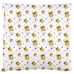 Doge Much Thug Wow Pattern Funny Kekistan Meme Dog White Standard Flano Cushion Case (two Sides) by snek