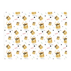 Doge Much Thug Wow Pattern Funny Kekistan Meme Dog White Double Sided Flano Blanket (mini)  by snek