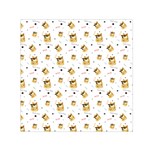 Doge Much Thug WOW Pattern Funny Kekistan Meme dog White Small Satin Scarf (Square) Front