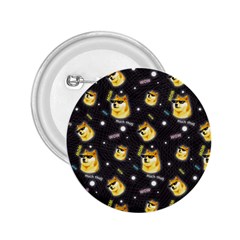 Doge Much Thug Wow Pattern Funny Kekistan Meme Dog Black Background 2 25  Buttons by snek