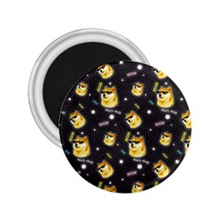 Doge Much Thug Wow Pattern Funny Kekistan Meme Dog Black Background 2 25  Magnets by snek