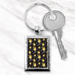 Doge Much Thug Wow Pattern Funny Kekistan Meme Dog Black Background Key Chains (rectangle)  by snek