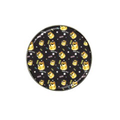 Doge Much Thug Wow Pattern Funny Kekistan Meme Dog Black Background Hat Clip Ball Marker (10 Pack) by snek