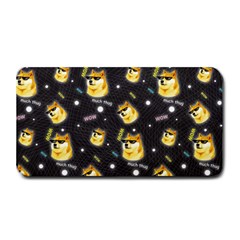 Doge Much Thug Wow Pattern Funny Kekistan Meme Dog Black Background Medium Bar Mats by snek