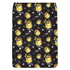 Doge Much Thug Wow Pattern Funny Kekistan Meme Dog Black Background Removable Flap Cover (l) by snek