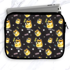 Doge Much Thug Wow Pattern Funny Kekistan Meme Dog Black Background Apple Ipad 2/3/4 Zipper Cases by snek