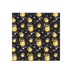 Doge Much Thug Wow Pattern Funny Kekistan Meme Dog Black Background Satin Bandana Scarf by snek