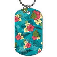 Apu Apustaja And Groyper Pepe The Frog Frens Hawaiian Shirt With Red Hibiscus On Green Background From Kekistan Dog Tag (two Sides) by snek