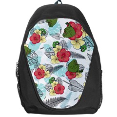 Apu Apustaja And Groyper Pepe The Frog Frens Hawaiian Shirt With Red Hibiscus On White Background From Kekistan Backpack Bag by snek