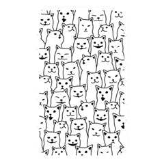 Funny Cat Pattern Organic Style Minimalist On White Background Memory Card Reader (rectangular) by genx