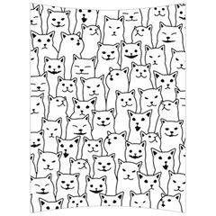 Funny Cat Pattern Organic Style Minimalist On White Background Back Support Cushion by genx