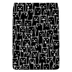 Funny Cat Pattern Organic Style Minimalist On Black Background Removable Flap Cover (l) by genx