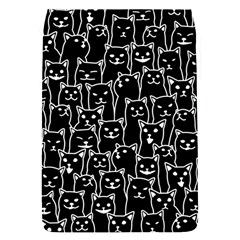 Funny Cat Pattern Organic Style Minimalist On Black Background Removable Flap Cover (s) by genx