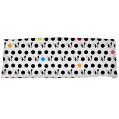 Boston Terrier Dog Pattern With Rainbow And Black Polka Dots Body Pillow Case (dakimakura) by genx