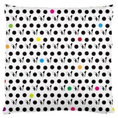 Boston Terrier Dog Pattern With Rainbow And Black Polka Dots Large Cushion Case (two Sides) by genx