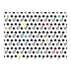 Boston Terrier Dog Pattern With Rainbow And Black Polka Dots Double Sided Flano Blanket (mini)  by genx