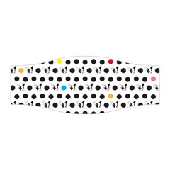 Boston Terrier Dog Pattern With Rainbow And Black Polka Dots Stretchable Headband by genx