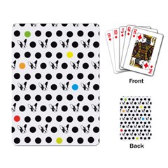 Boston Terrier Dog Pattern With Rainbow And Black Polka Dots Playing Cards Single Design by genx