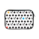 Boston Terrier Dog Pattern with rainbow and black polka dots Apple iPad Mini Zipper Cases Front