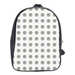 Logo Kekistan Pattern Elegant With Lines On White Background School Bag (xl) by snek