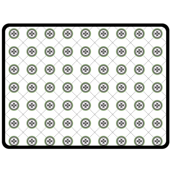 Logo Kekistan Pattern Elegant with lines on white background Double Sided Fleece Blanket (Large) 