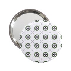 Logo Kekistan Pattern Elegant With Lines On White Background 2 25  Handbag Mirrors by snek