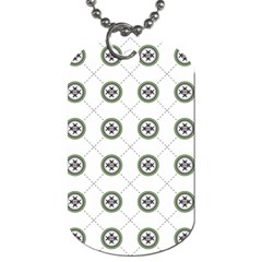 Logo Kekistan Pattern Elegant With Lines On White Background Dog Tag (one Side) by snek