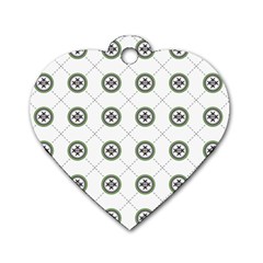 Logo Kekistan Pattern Elegant With Lines On White Background Dog Tag Heart (two Sides) by snek