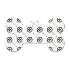 Logo Kekistan Pattern Elegant With Lines On White Background Dog Tag Bone (two Sides) by snek