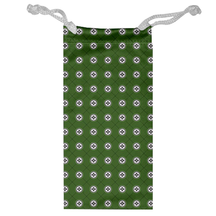 Logo Kekistan Pattern Elegant with lines on green background Jewelry Bag