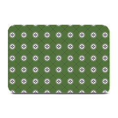 Logo Kekistan Pattern Elegant With Lines On Green Background Plate Mat by snek