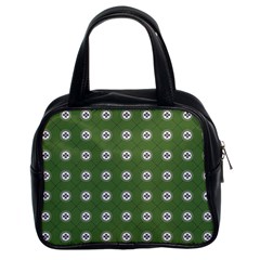 Logo Kekistan Pattern Elegant With Lines On Green Background Classic Handbag (two Sides) by snek