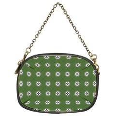 Logo Kekistan Pattern Elegant With Lines On Green Background Chain Purse (one Side) by snek